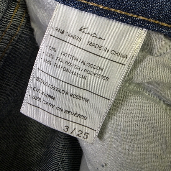 Kancan Acid Wash Distressed Ankle Side Slit High Rise Jeans Raw Hem Size 3 New - Picture 5 of 10